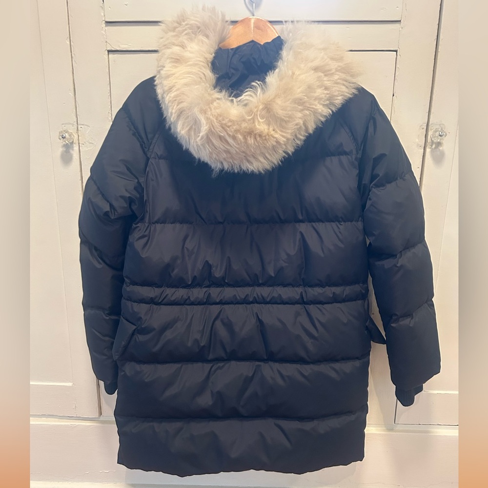 COACH Black Puffer Coat with Fur Trim - Picture 3 of 6